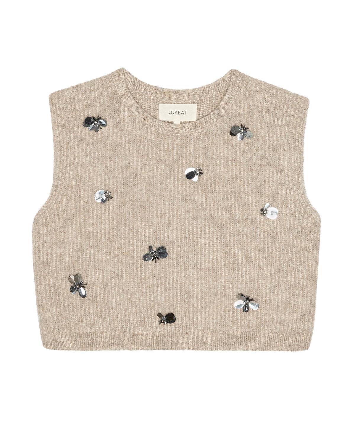 The Great The Embellished Sweater Vest
