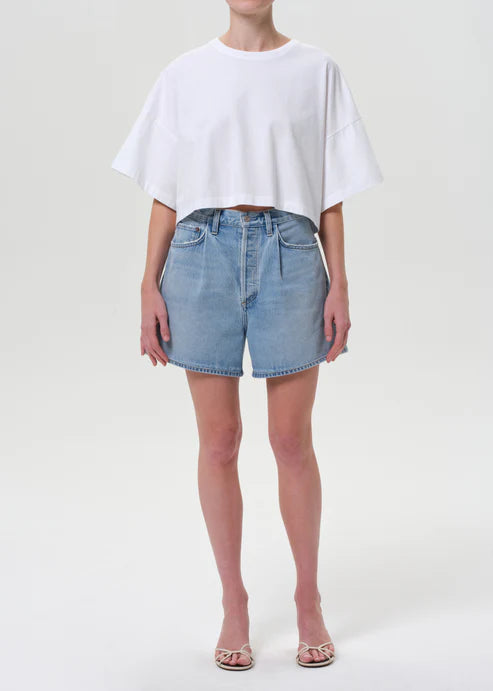 AGOLDE Rhoda Pleated A-Line Short