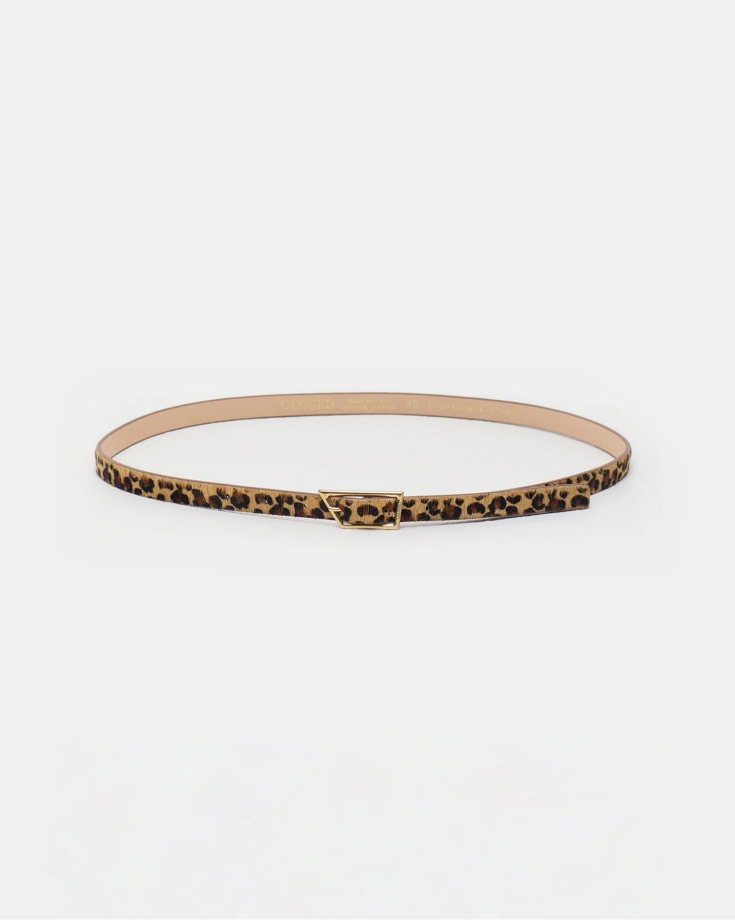 Closed Leather Belt - Leopard