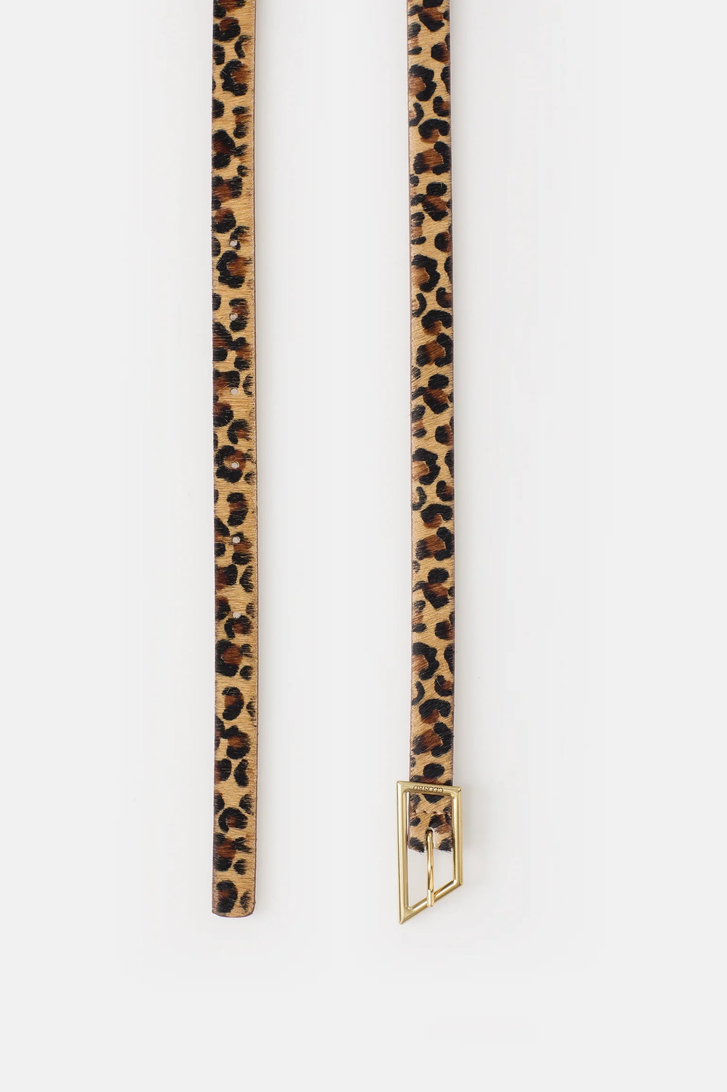 Closed Leather Belt - Leopard