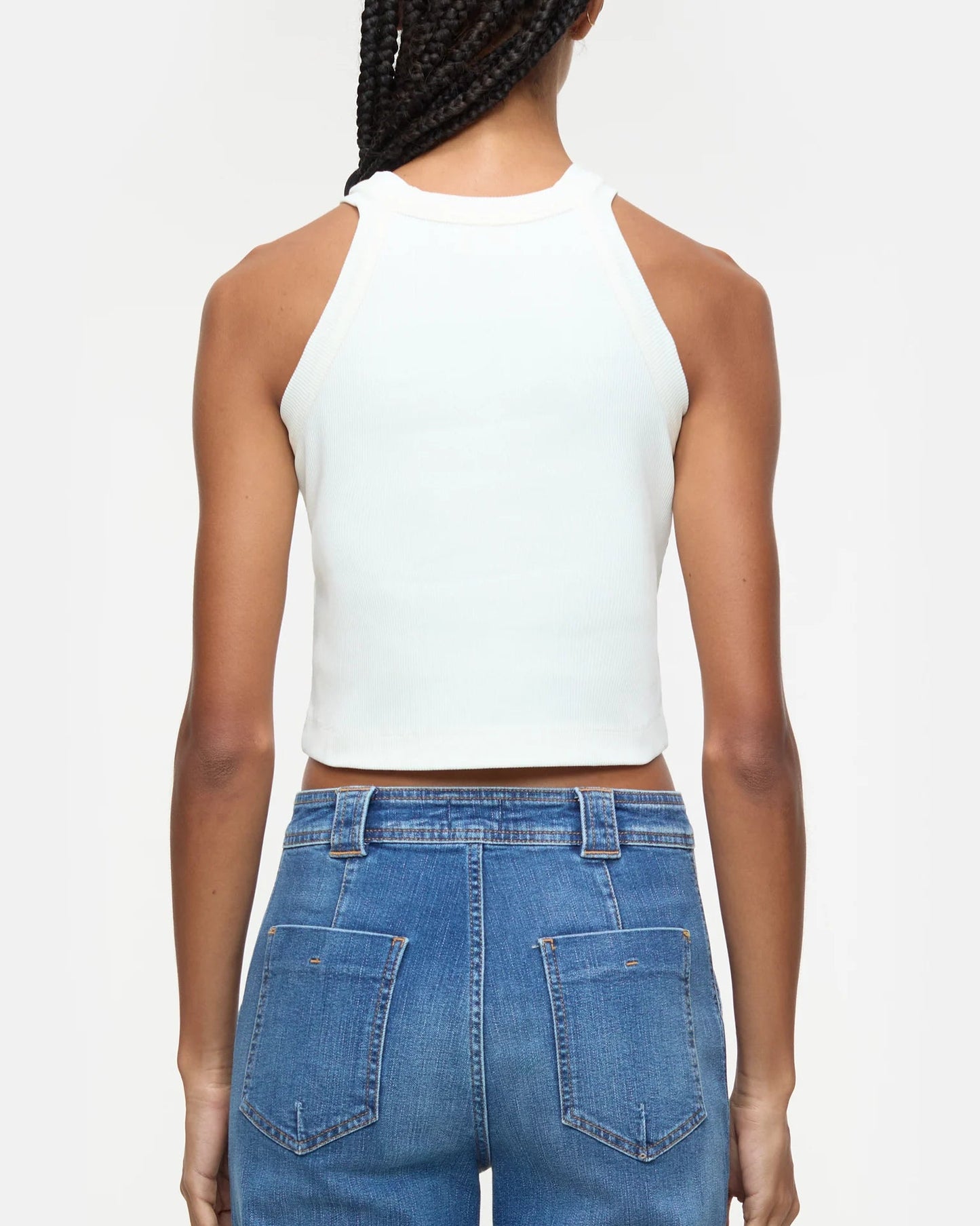 Closed Cropped Racer Top