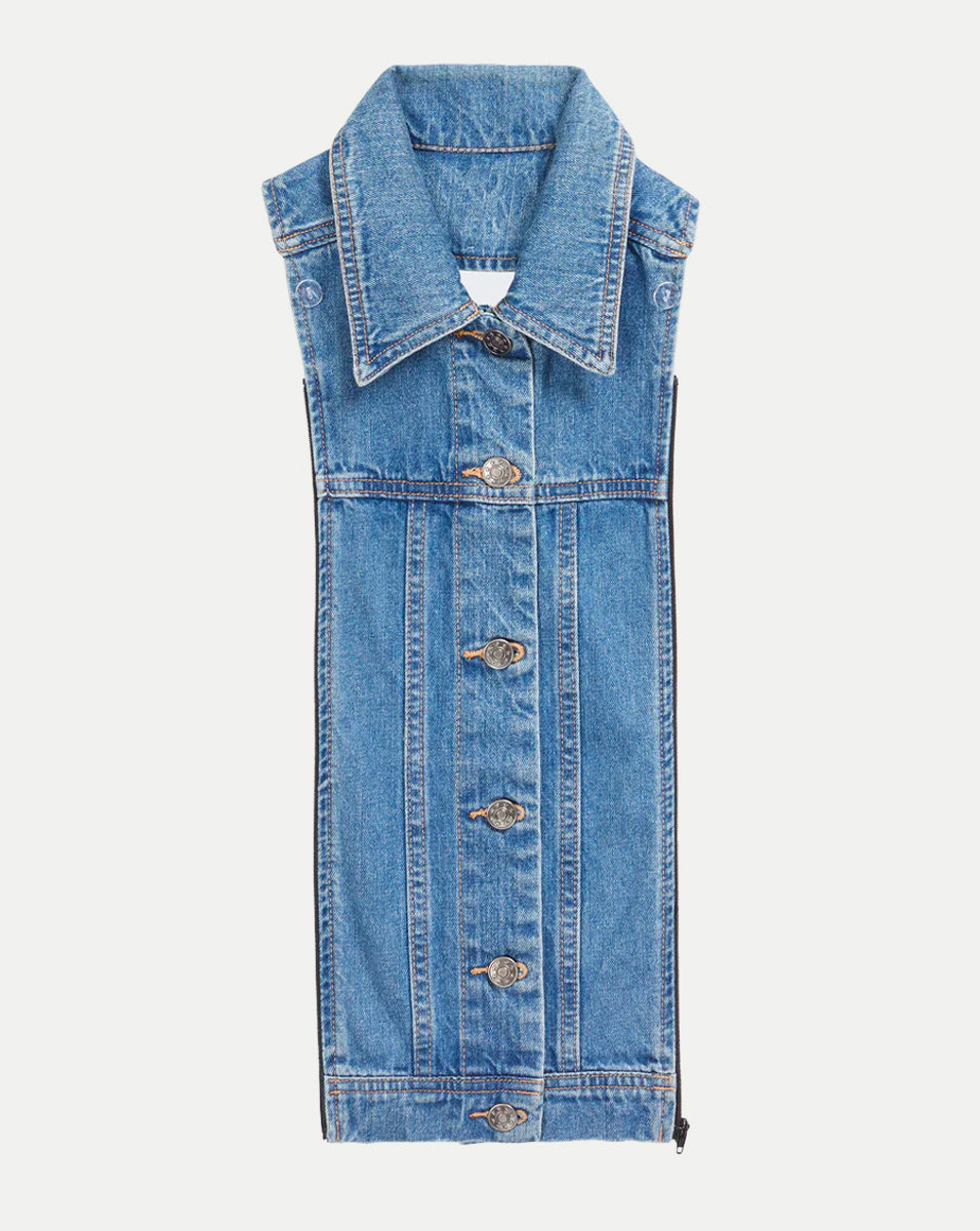 Veronica Beard Slate Denim Dickey