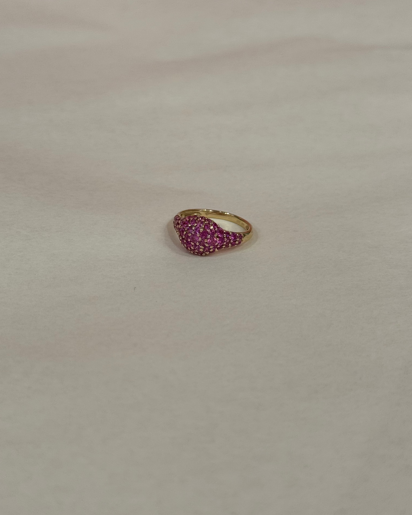 Pink Sapphire Pinky Ring