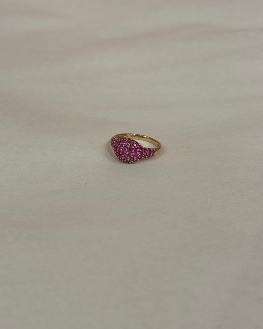 Pink Sapphire Pinky Ring