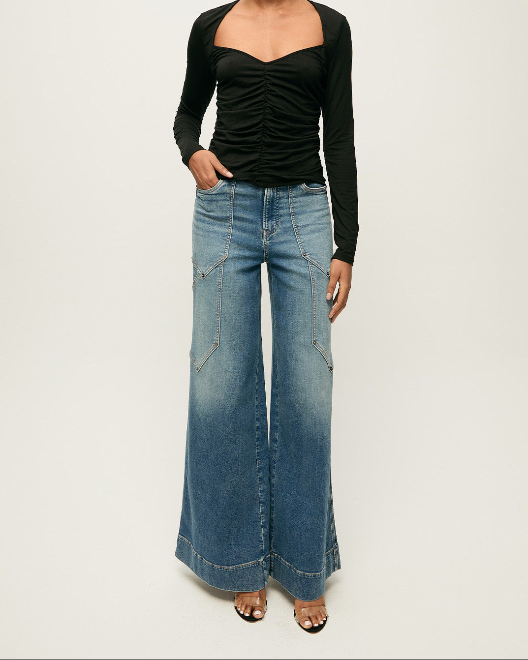 Veronica Beard Freddy High Rise Extra Wide Leg