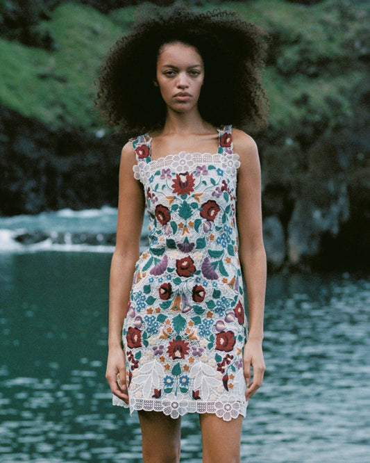 Sea Katharine Embroidery Mini Dress