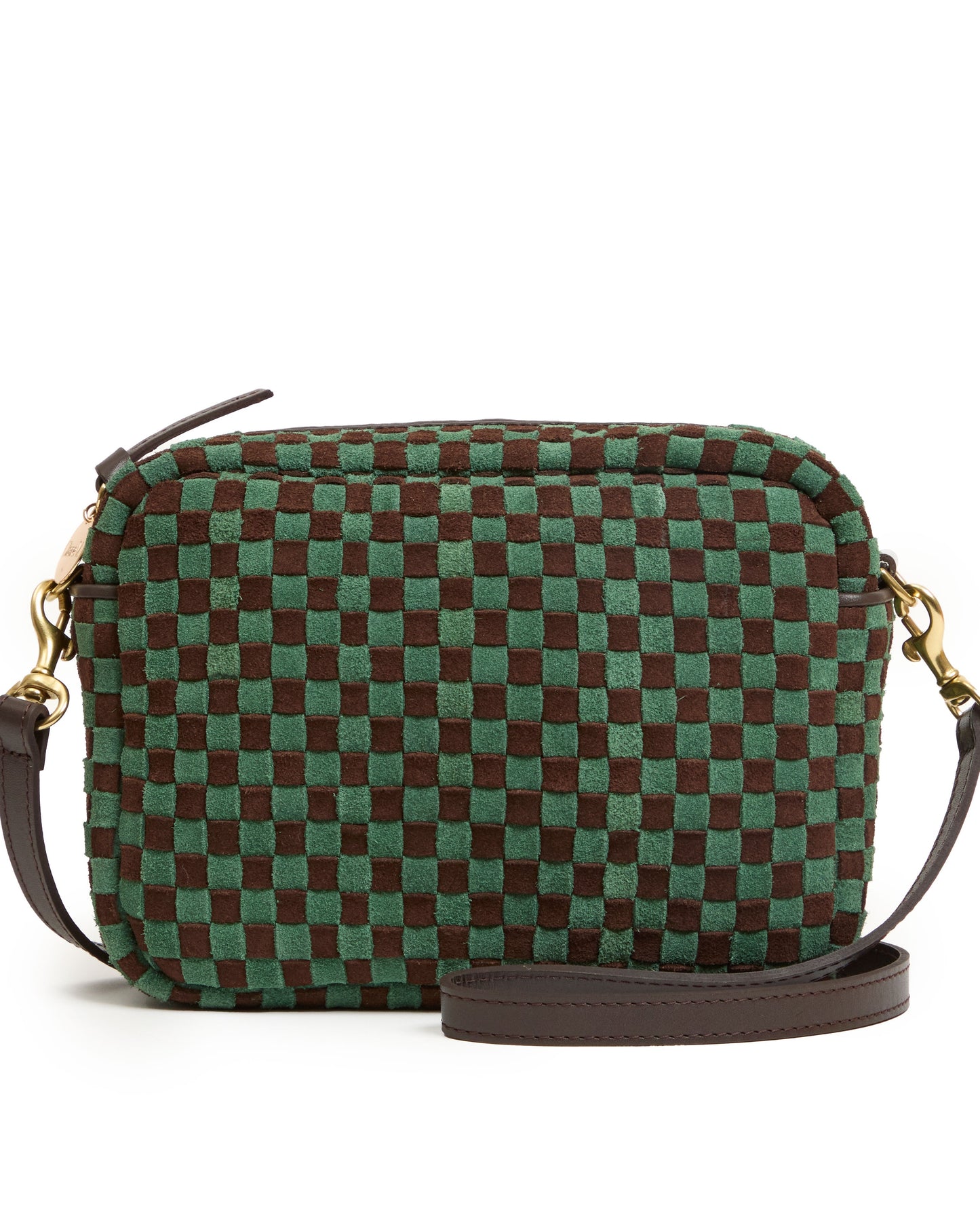 Clare V Midi Sac - Suede Woven Checker