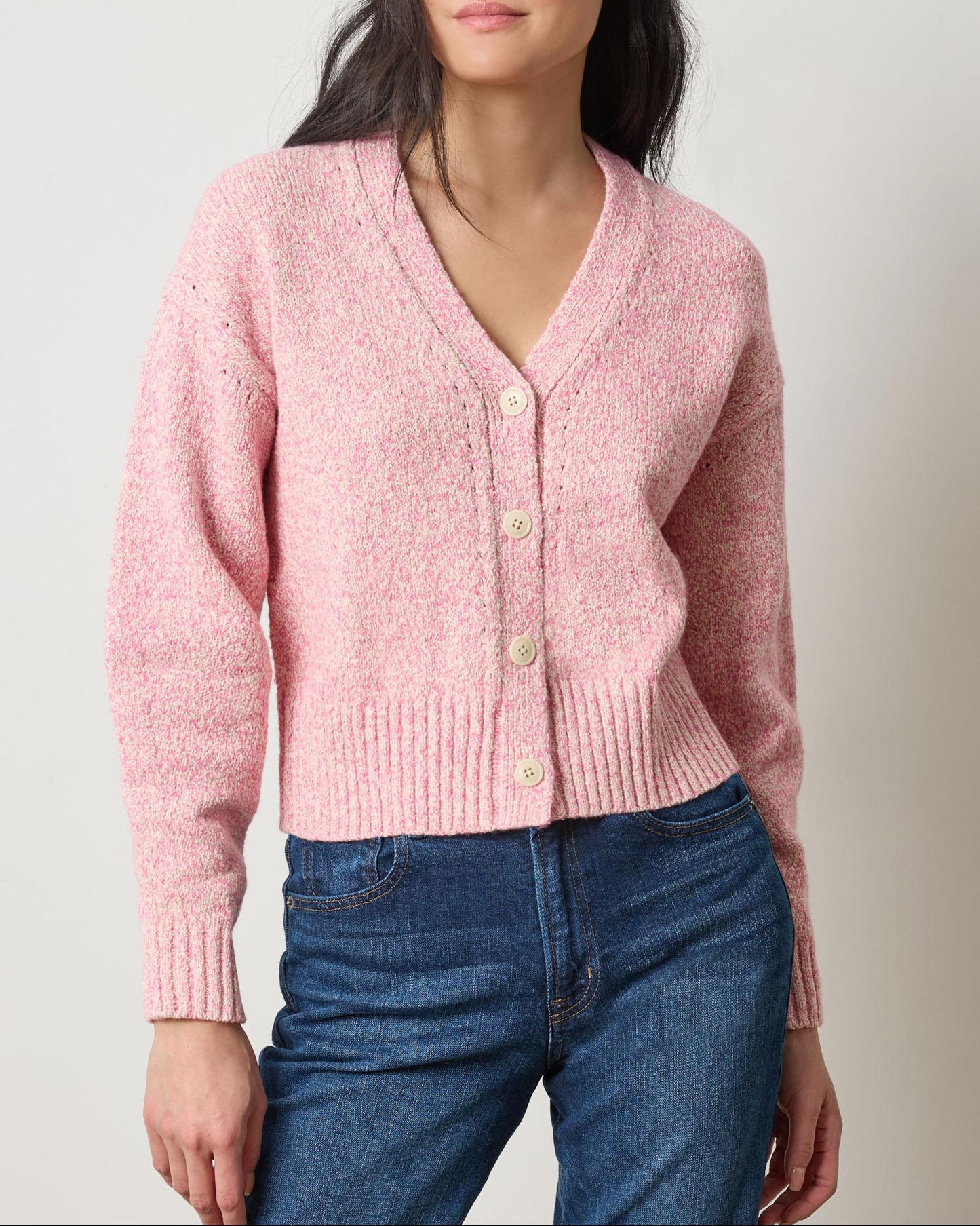 Lilla P Marled V Cardigan