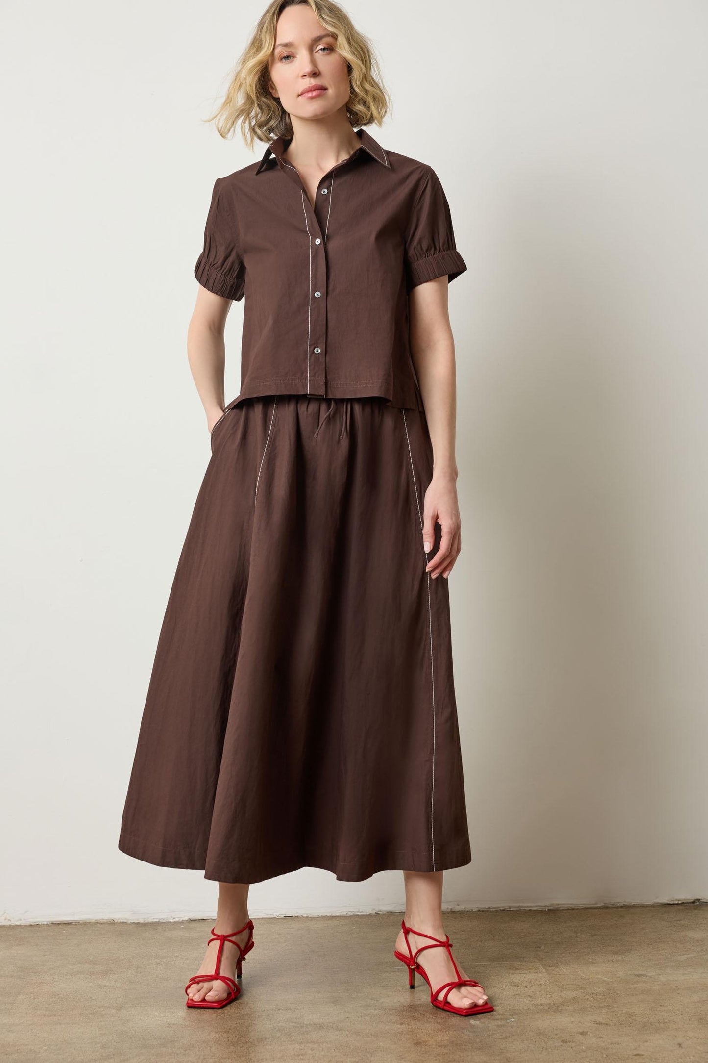 Lilla P Paneled Maxi Skirt