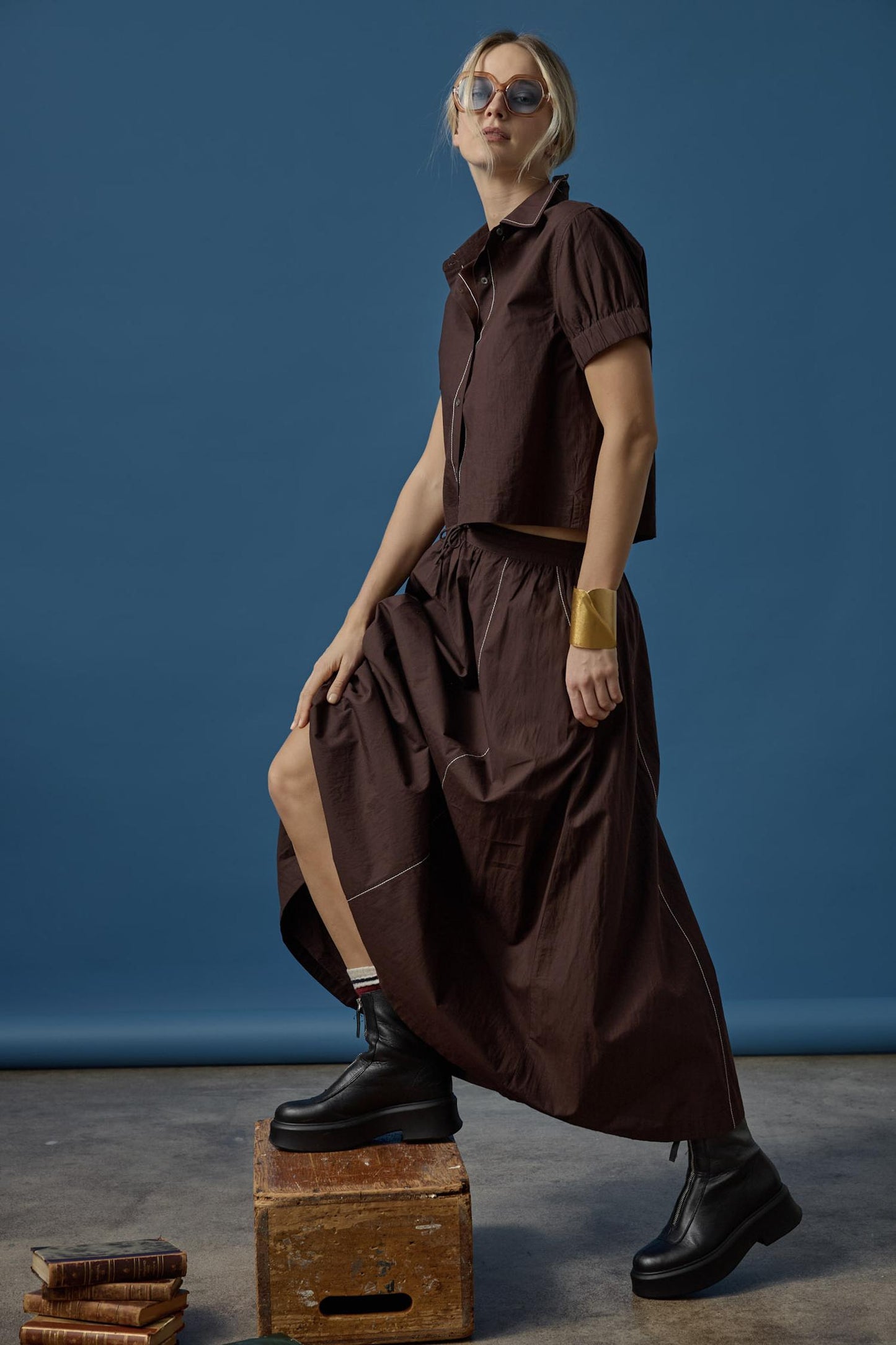 Lilla P Paneled Maxi Skirt