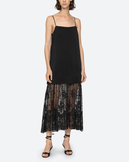 Sea Noa Satin Slip Dress W/ Lace