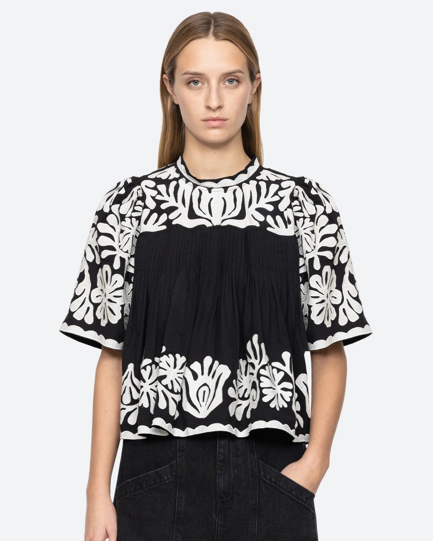 Sea Agathe Applique SS Top