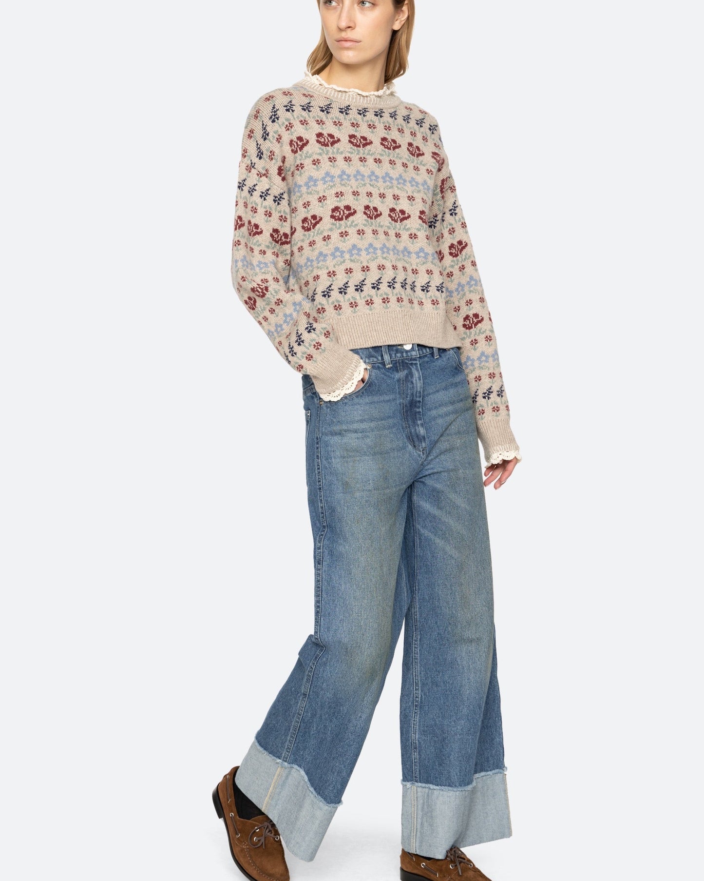 Sea NY Preston Knit Crew Neck Sweater