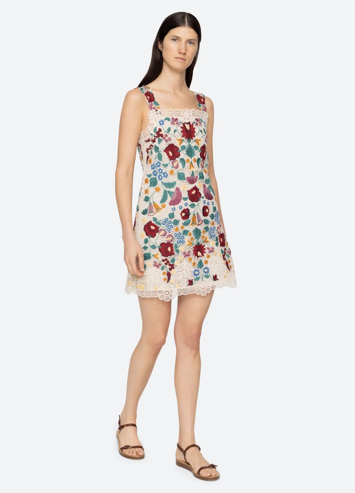 Sea Katharine Embroidery Mini Dress