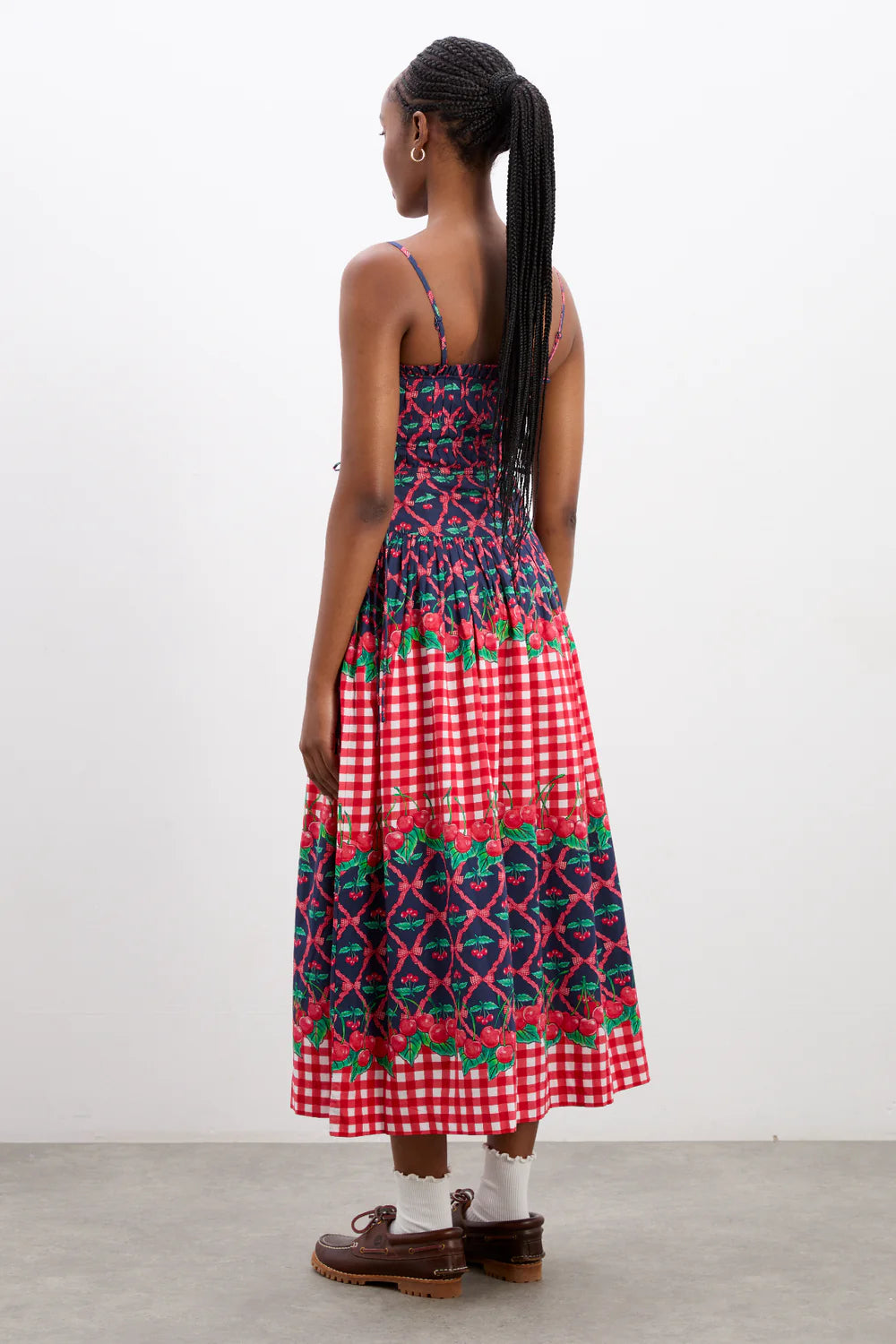 Damson Madder Keila Midi Dress Cherry Pie