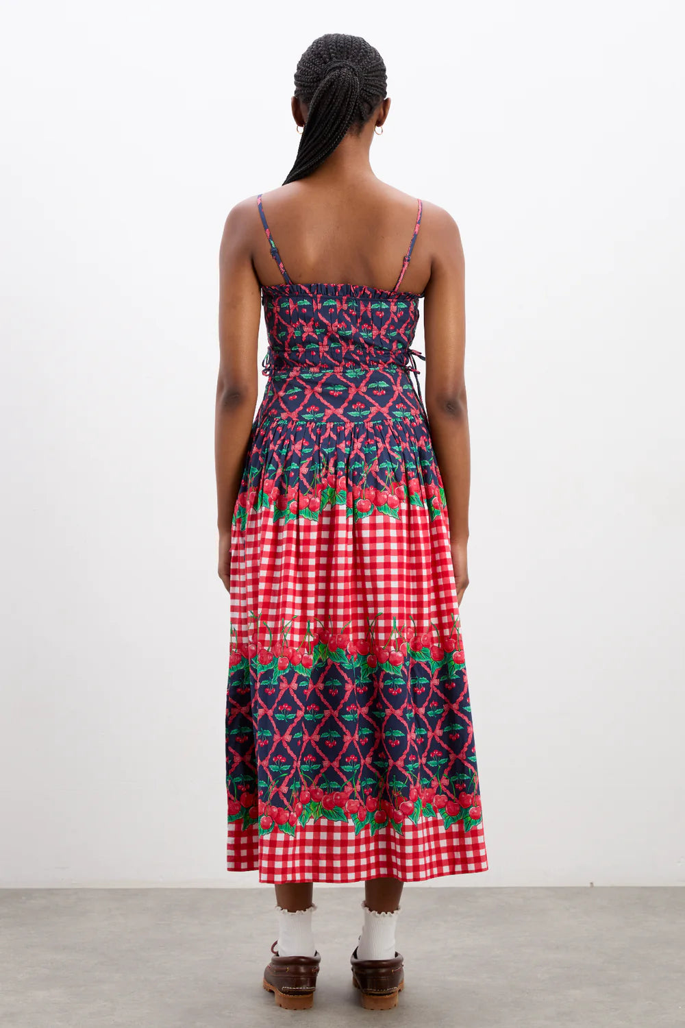 Damson Madder Keila Midi Dress Cherry Pie