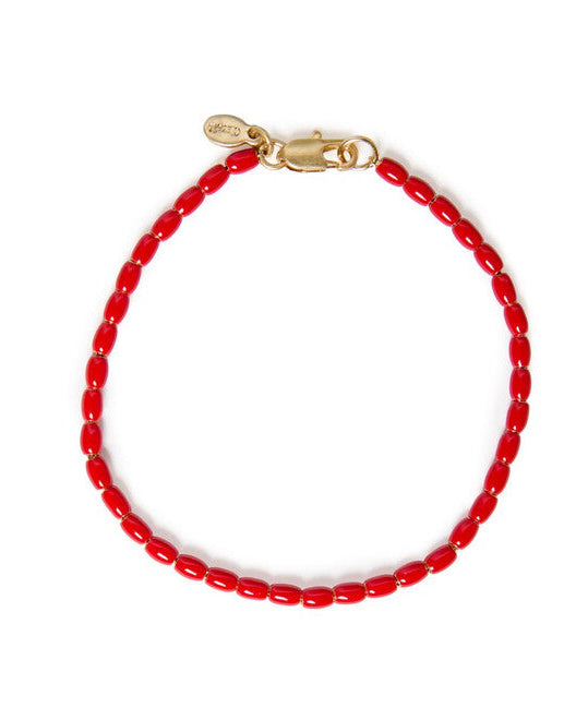 Clare V Enamel Barrel Chain Bracelet
