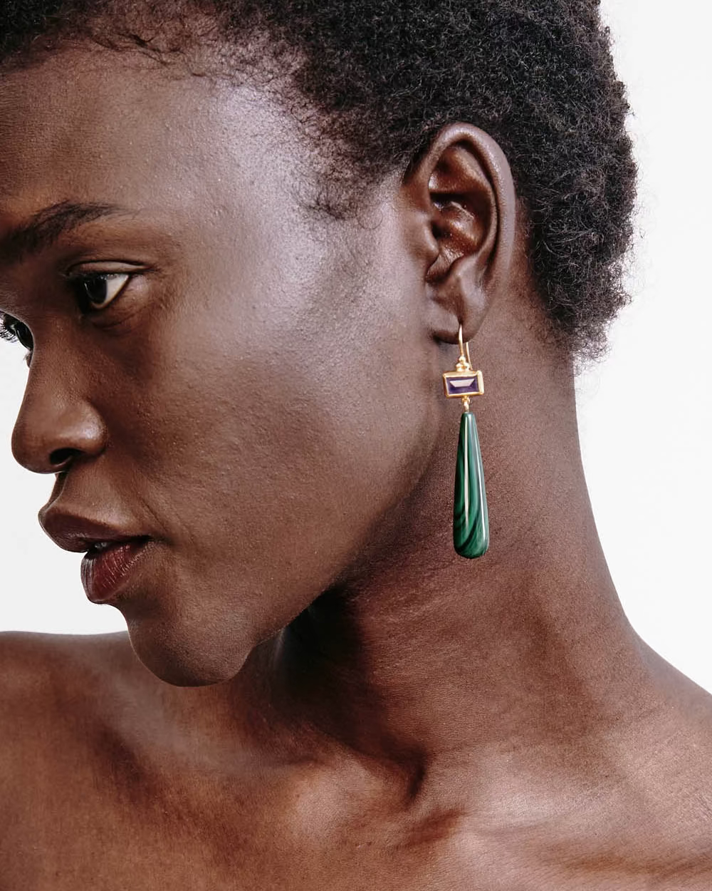 Chan Luu Malachite Mix Dangle Earring