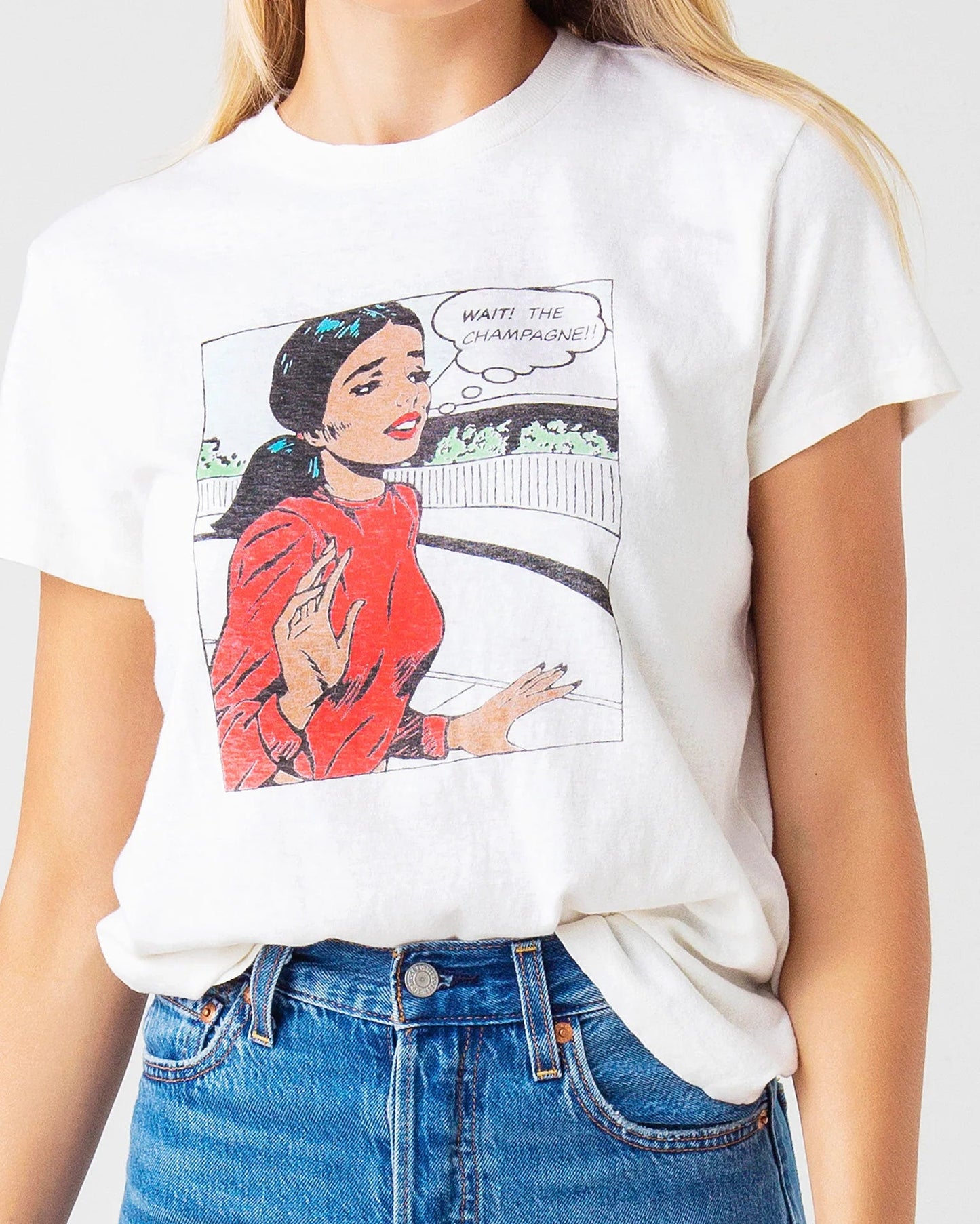 Re/Done 70s Loose Tee Champagne