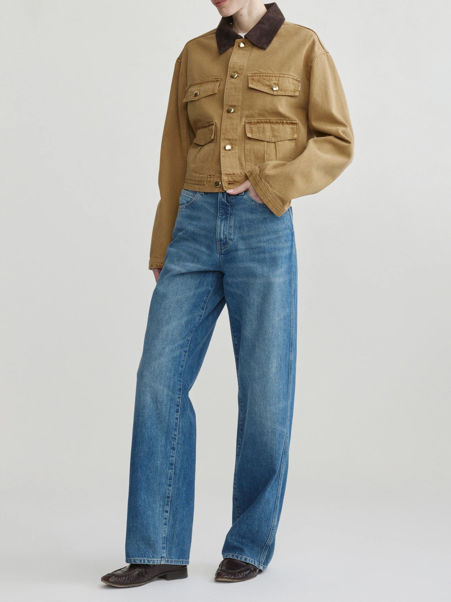 DL1961 Kaylen Loose Straight High-Rise 32" Jeans