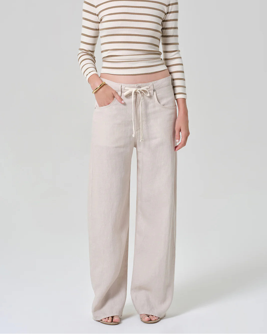 Citizens of Humanity Brynn Drawstring Trouser in Linen