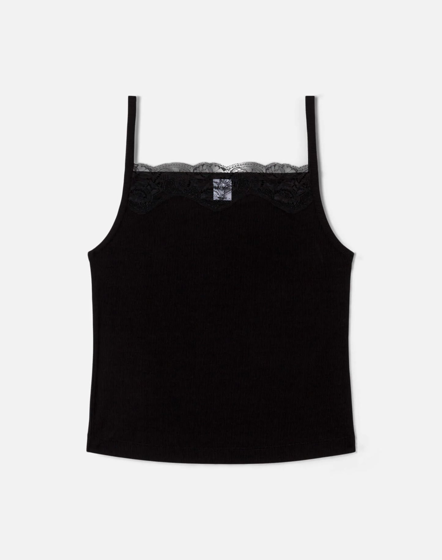 Re/Done Lace Ribbed Cami