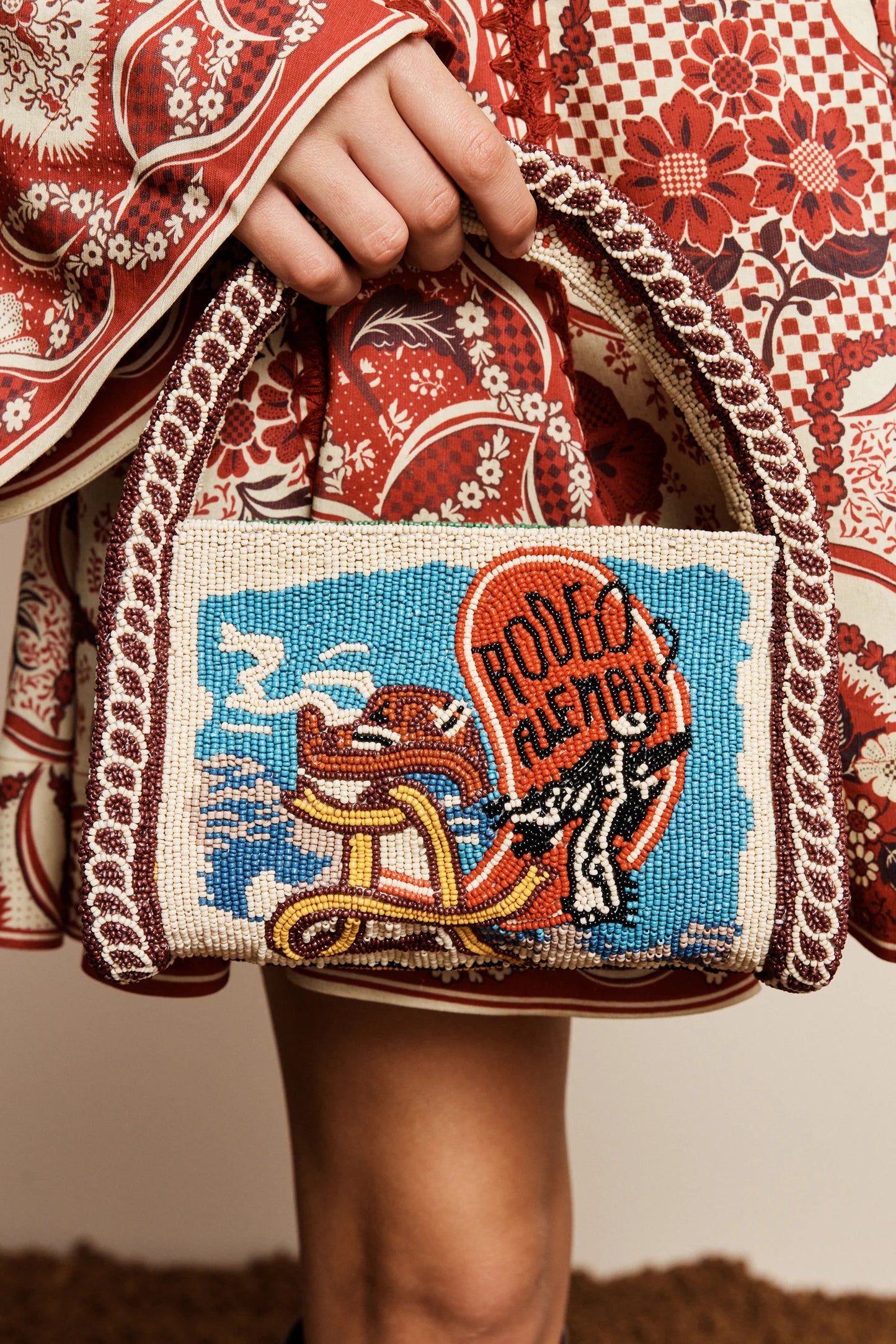 Alemais Ace Beaded Barrel Bag