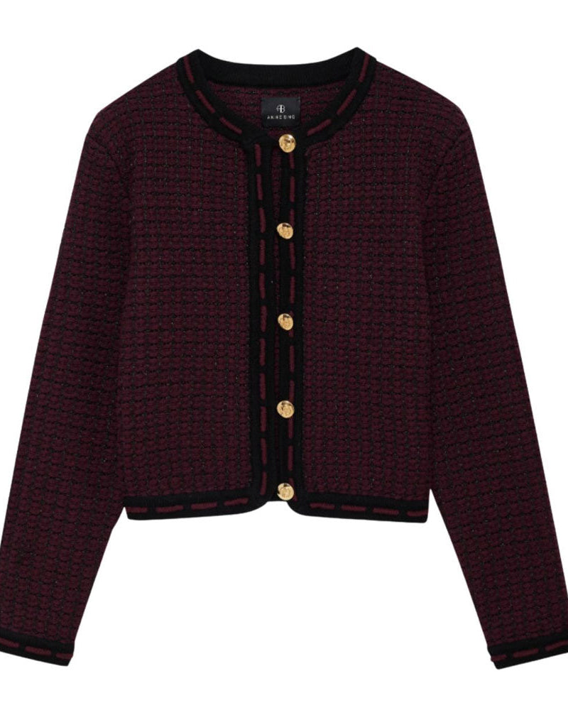Anine Bing Nora Tweed Cardigan
