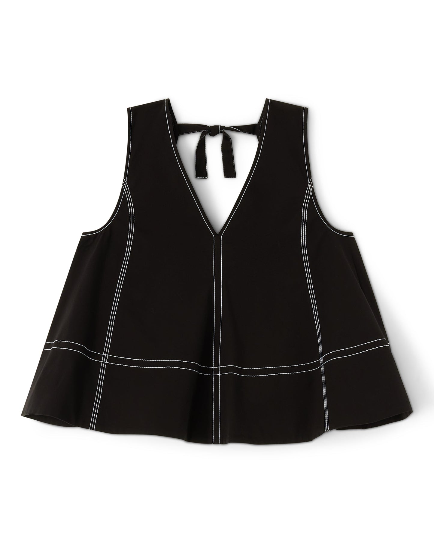 Ganni Stretch Cotton A-line Top