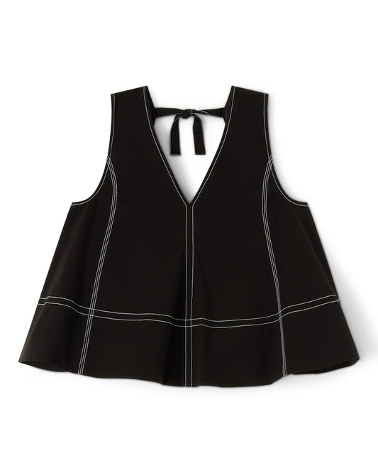 Ganni Stretch Cotton A-line Top