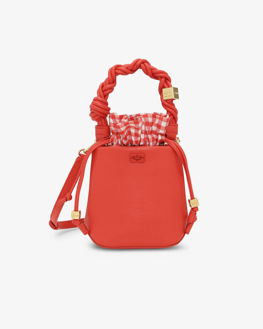 Ganni Ganni Bou Bucket Mini Vichy Pouch