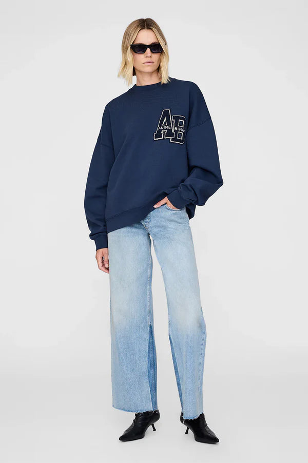 Anine Bing Miles Letterman Sweatshirt