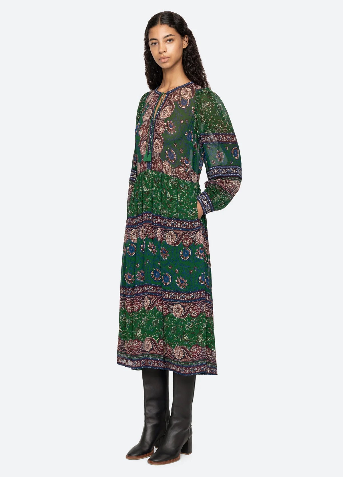 Sea Melba L/SLV Midi Dress