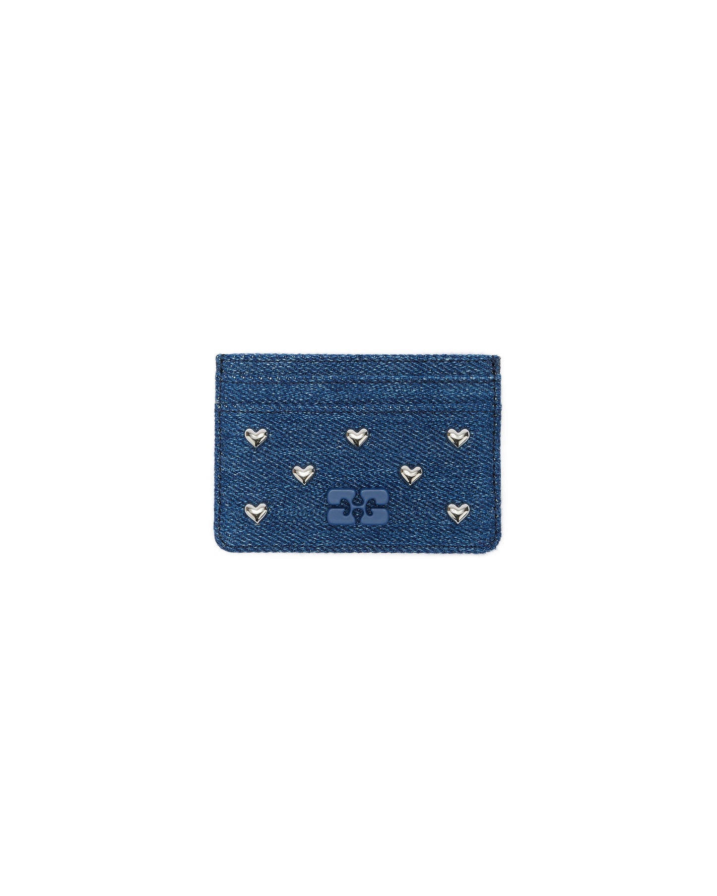 Ganni Card Holder Heart Studs