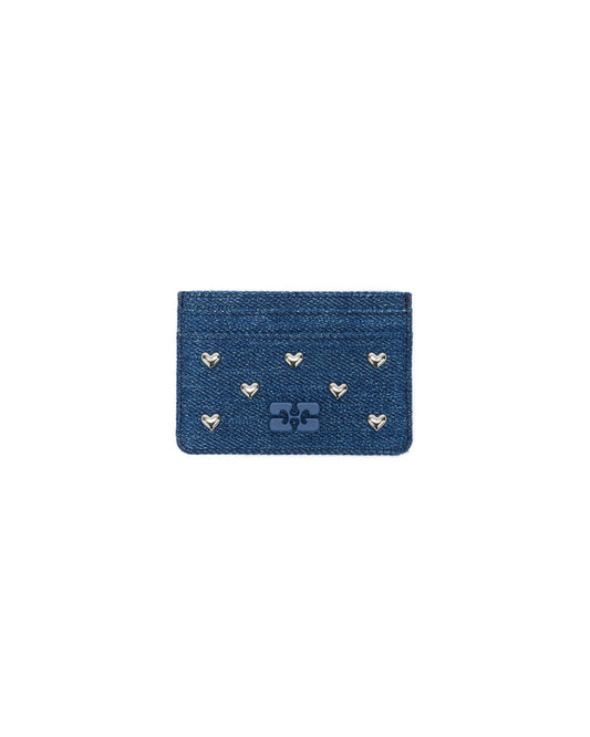 Ganni Card Holder Heart Studs