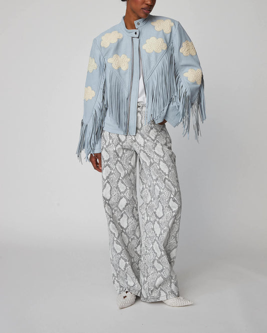 Stella Nova Cloud Leather Jacket with Fringes
