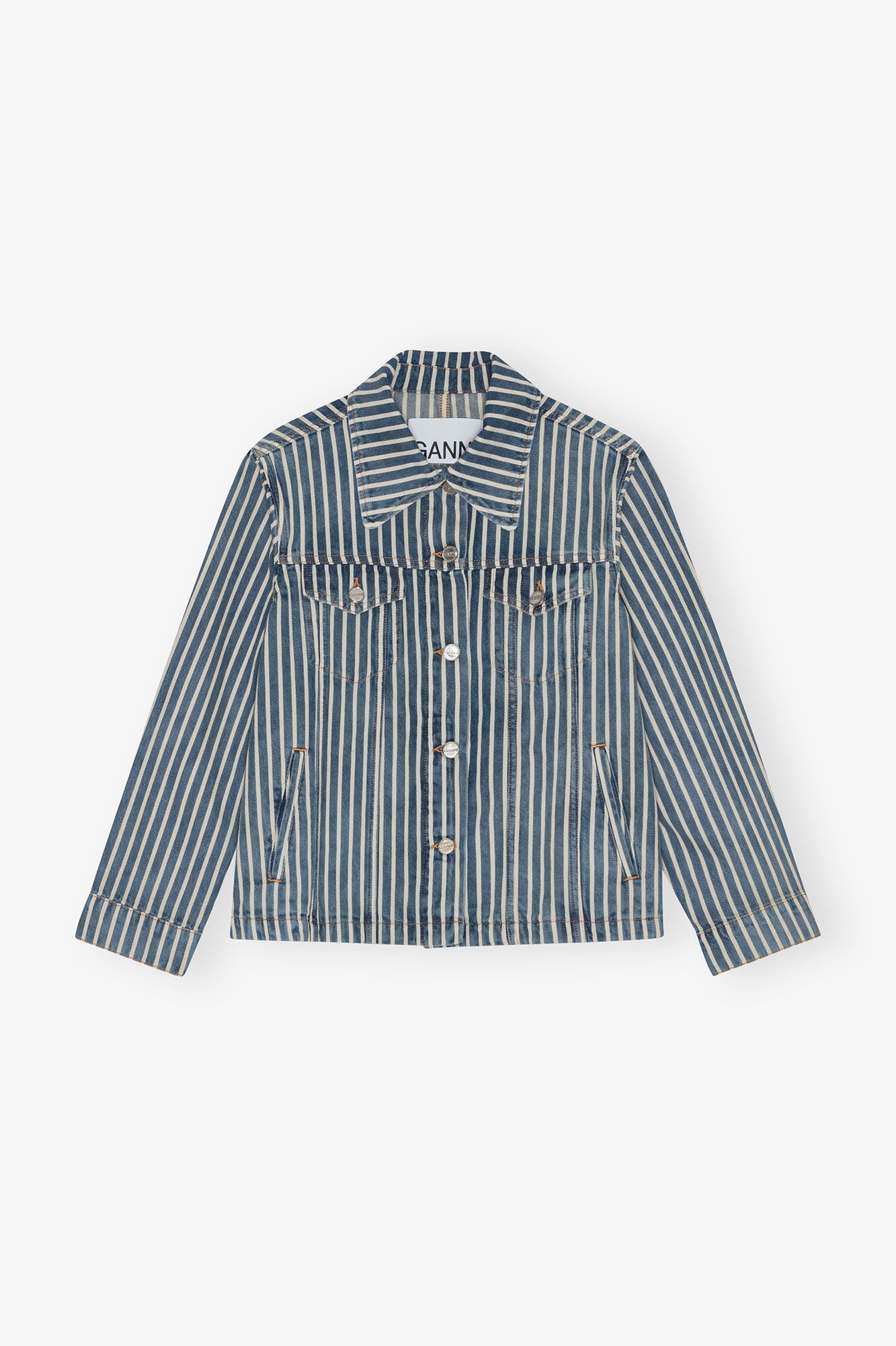 Ganni Striped Denim Jacket
