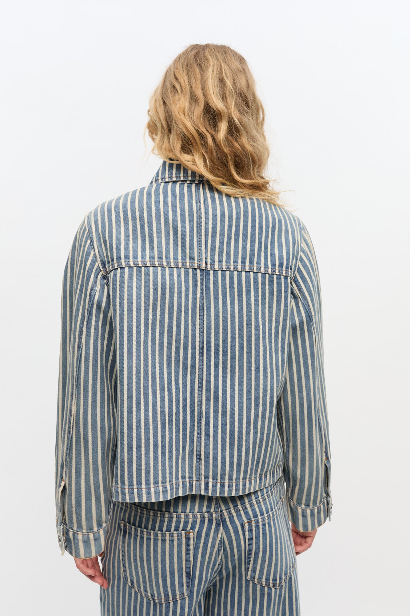 Ganni Striped Denim Jacket