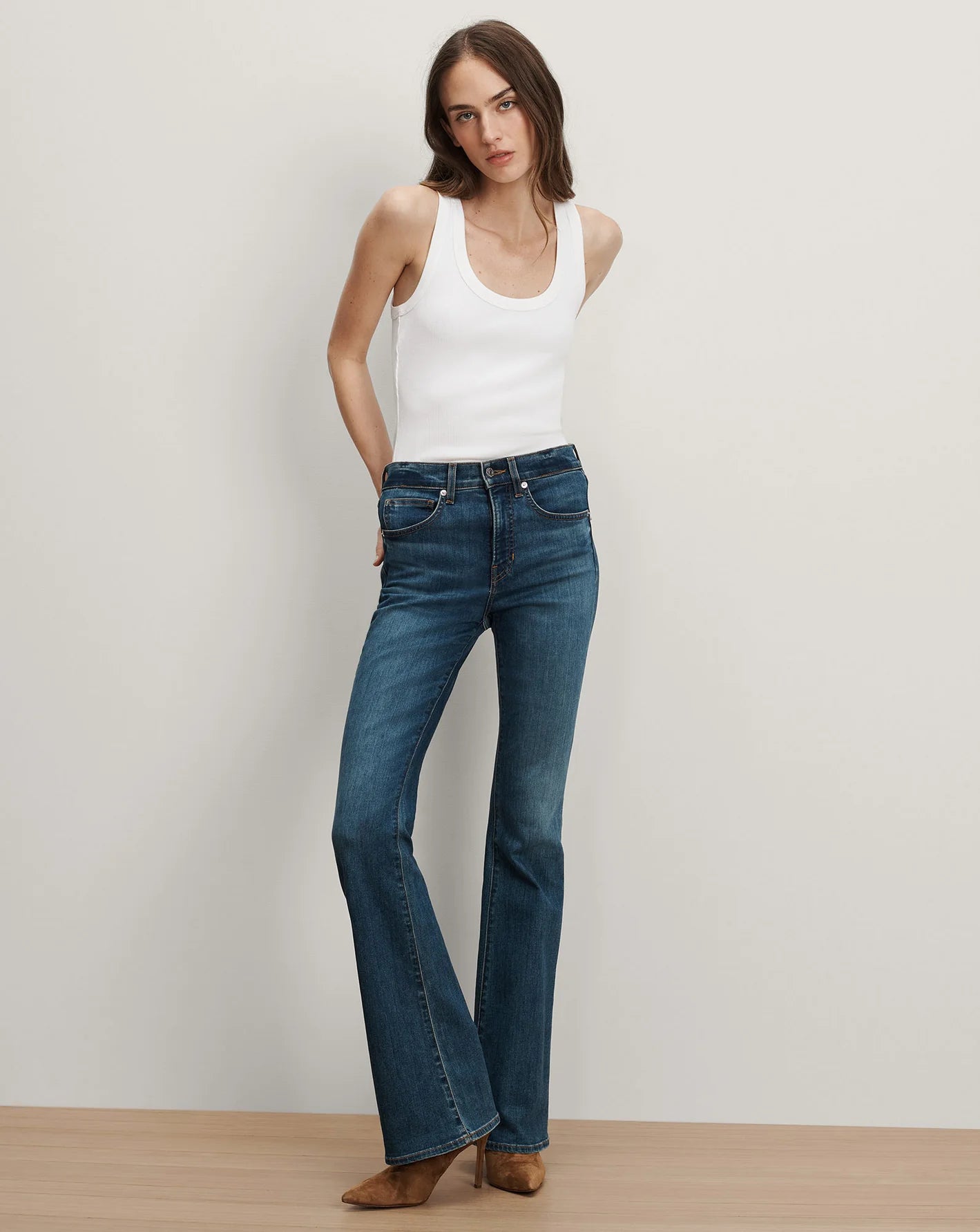 Veronica Beard Beverly High Rise Skinny Flare