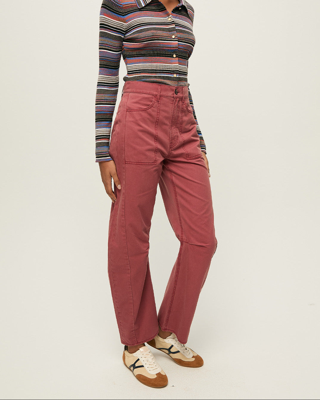 Veronica Beard Sloan High Rise Barrel Leg