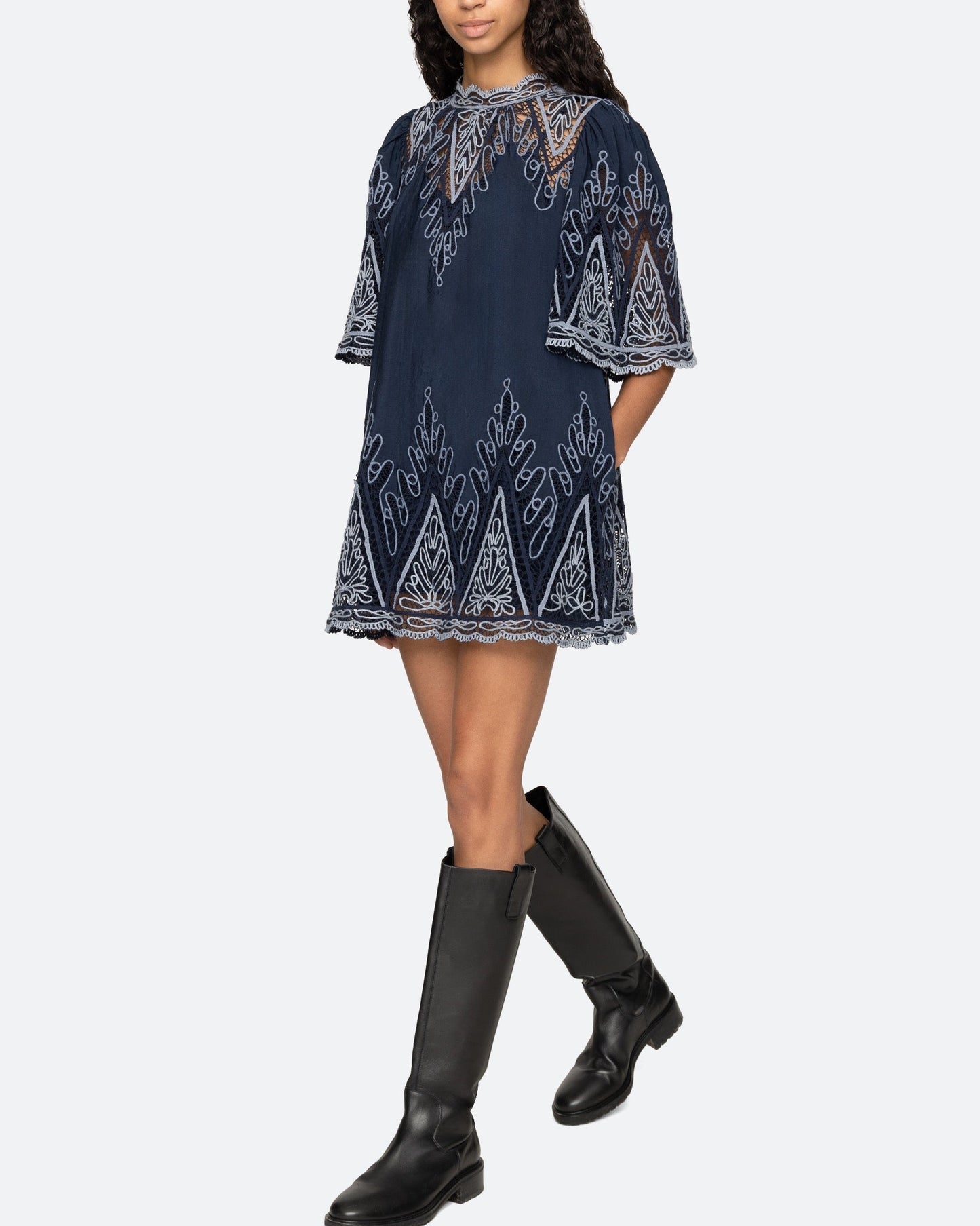 Sea NY Vali EMB Mini Dress