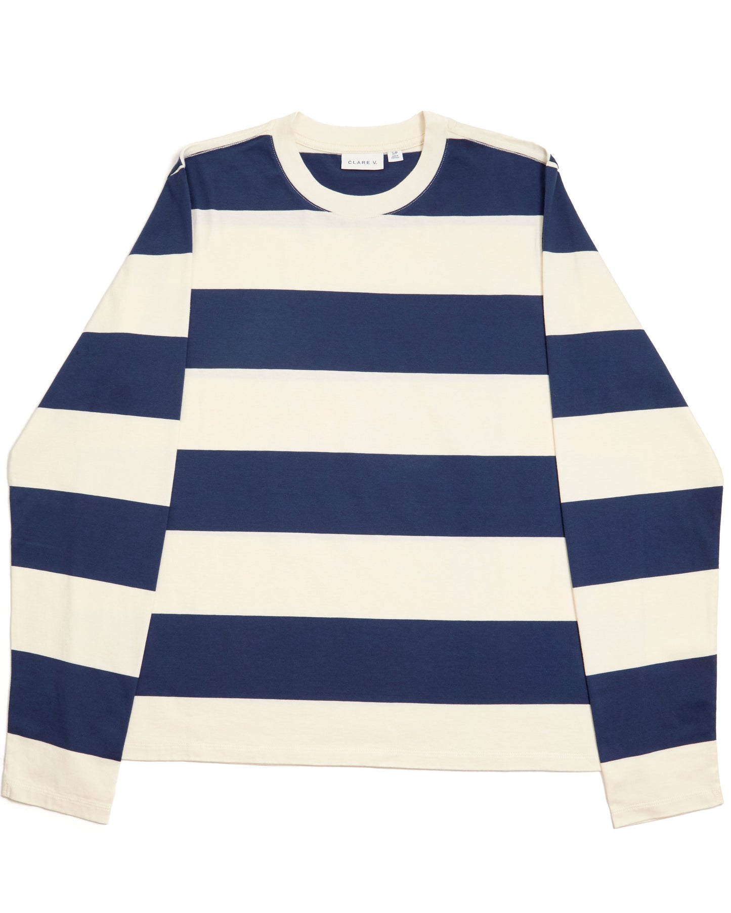Clare V Long Sleeve Tee - Rugby Stripe