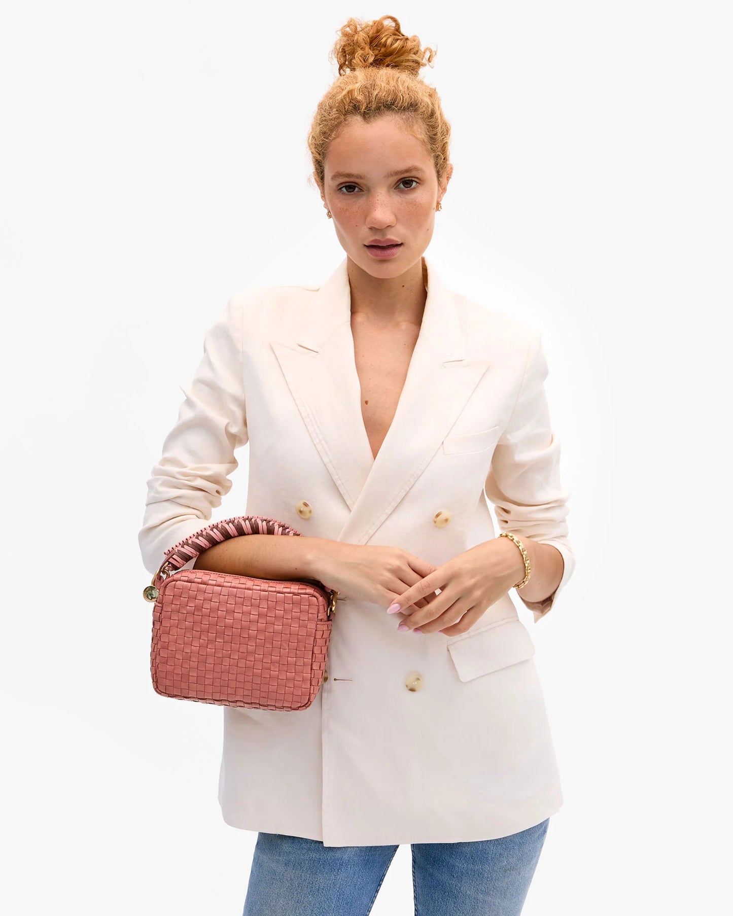 Clare V Midi Sac - Woven Checker