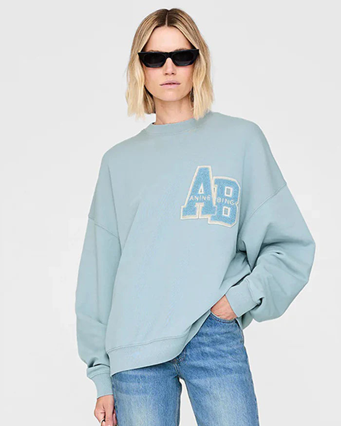Anine Bing Miles Letterman Sweatshirt