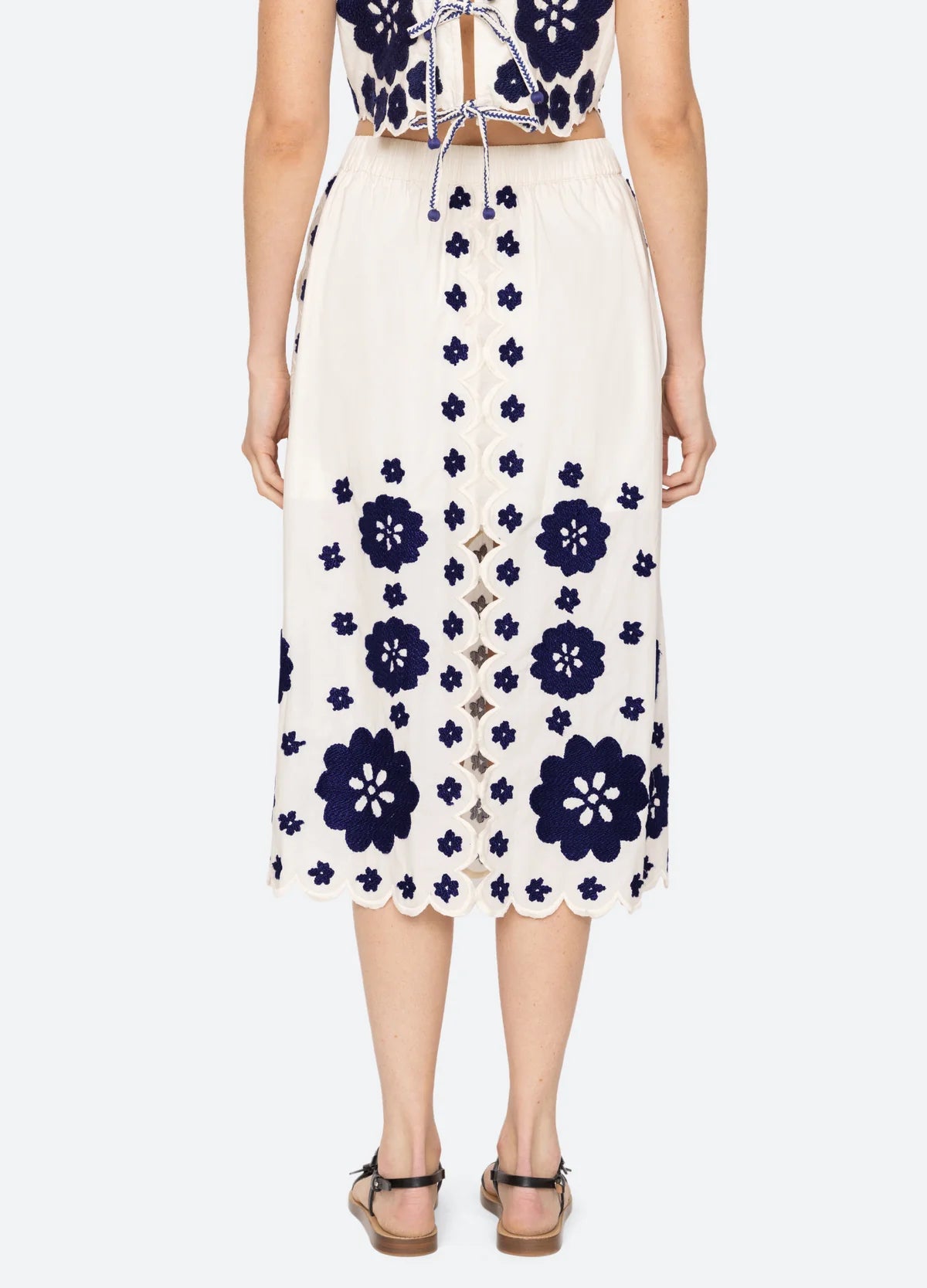 Sea Catrine Midi Scallop Skirt