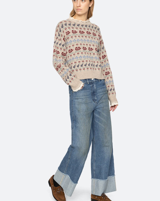 Sea NY Preston Knit Crew Neck Sweater