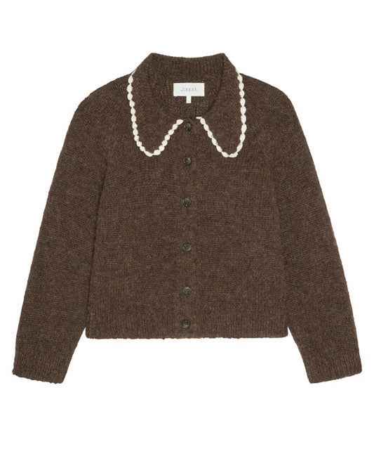 The Great The Crochet Collar Cardigan
