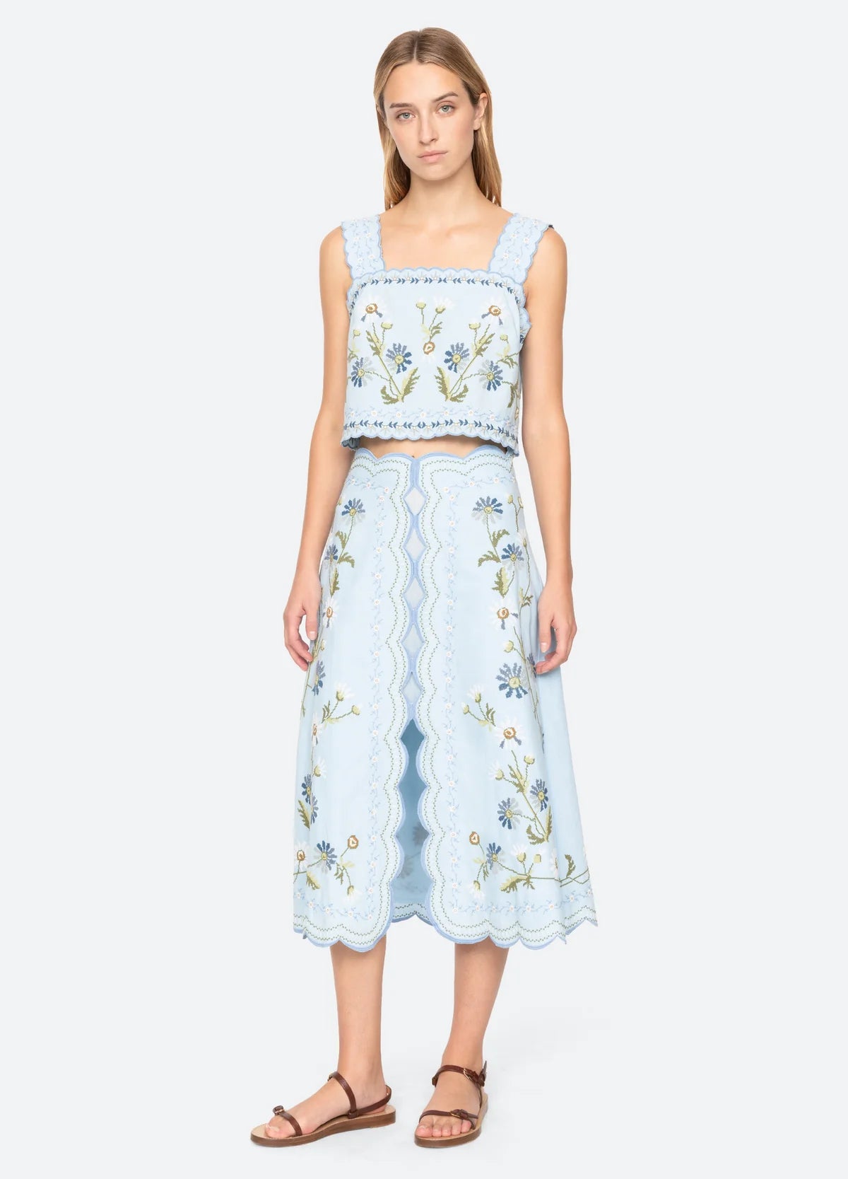 Sea NY Audra Embroidery Skirt