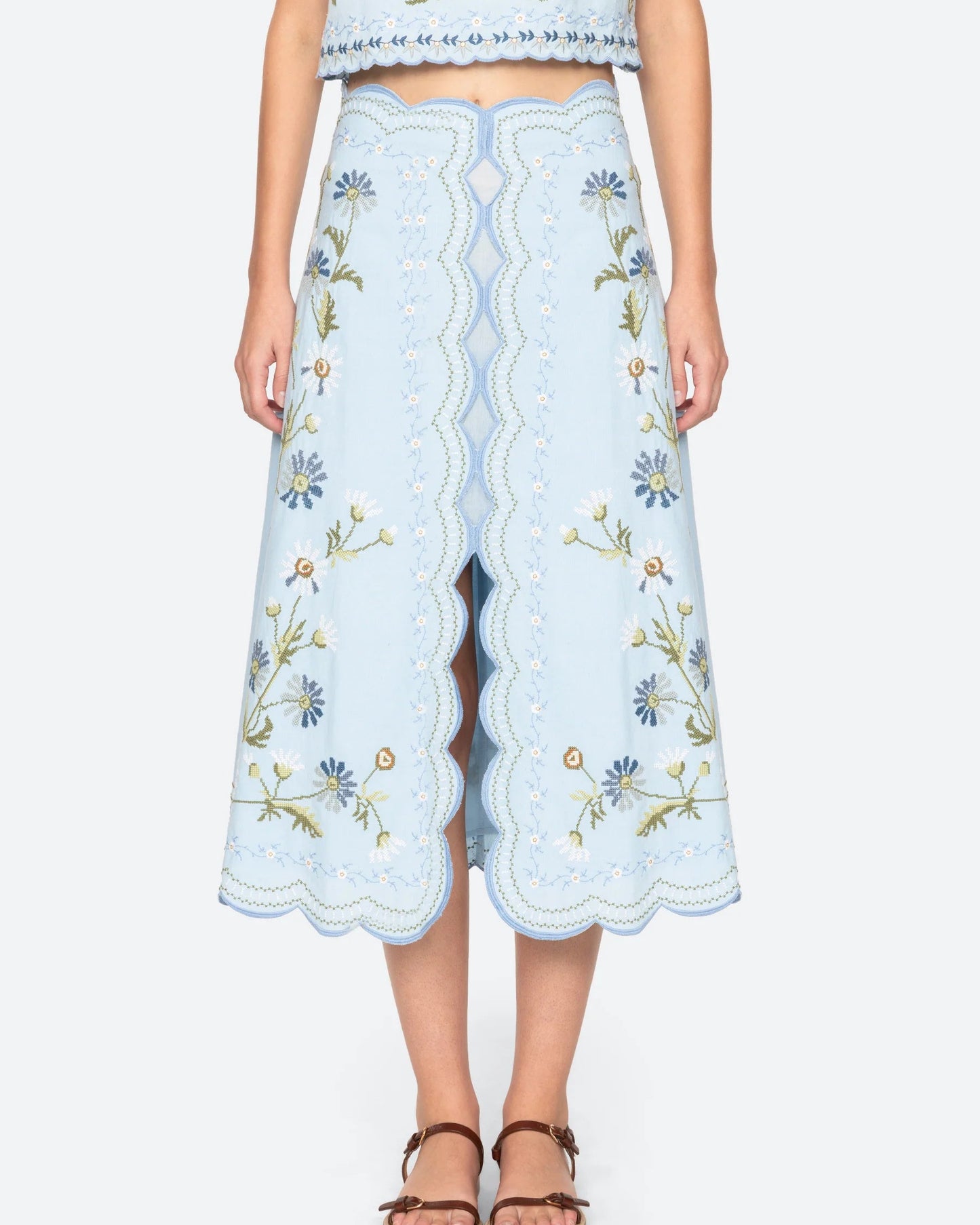 Sea NY Audra Embroidery Skirt