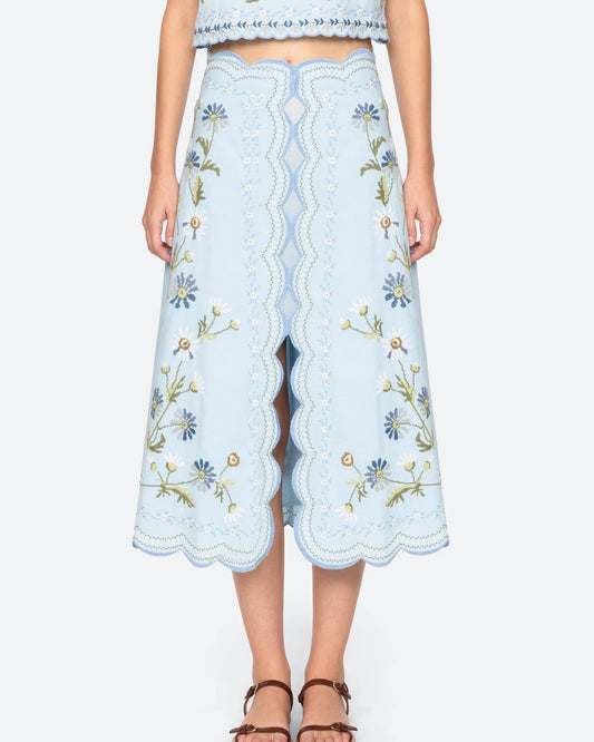 Sea NY Audra Embroidery Skirt